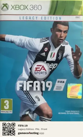 FIFA 19 Xbox 360, PAL box front