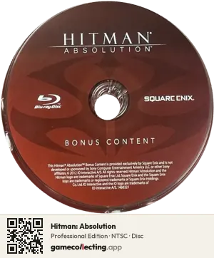 Hitman: Absolution PlayStation 3, NTSC disc