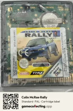 Colin McRae Rally Game Boy Color, PAL cartridge label