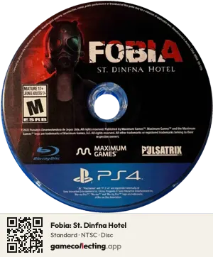 Fobia: St. Dinfna Hotel PlayStation 4, NTSC disc