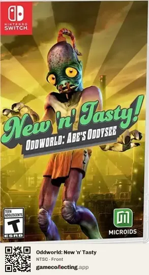 Oddworld: New 'n' Tasty Nintendo Switch, NTSC box front