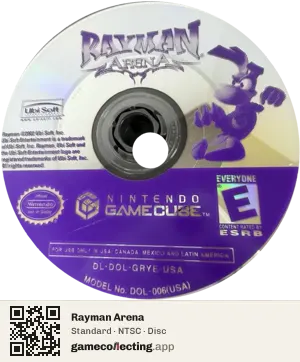 Rayman Arena Nintendo GameCube, NTSC disc