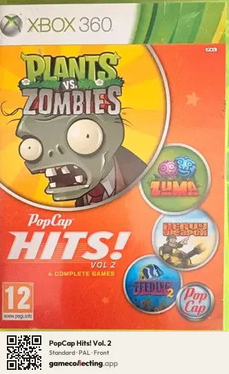 PopCap Hits! Vol. 2 Xbox 360, PAL box front