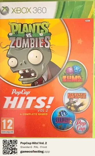 PopCap Hits! Vol. 2 Xbox 360, PAL box front
