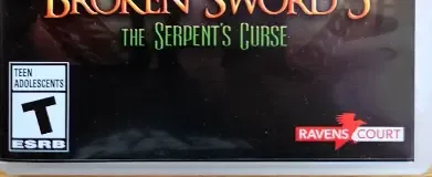 Broken Sword 5: The Serpent's Curse, the ESRB box on its front