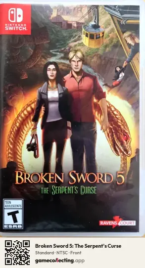 Broken Sword 5: The Serpent's Curse Nintendo Switch, NTSC box front