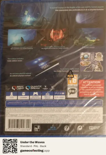 Under the Waves PlayStation 4, PAL box back
