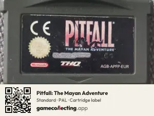 Pitfall: The Mayan Adventure Game Boy Advance, PAL cartridge label
