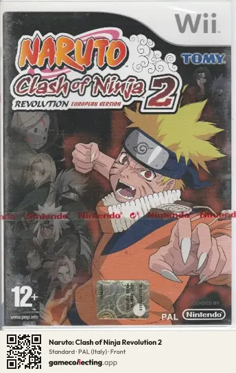 Naruto: Clash of Ninja Revolution 2 Nintendo Wii, Italy box front