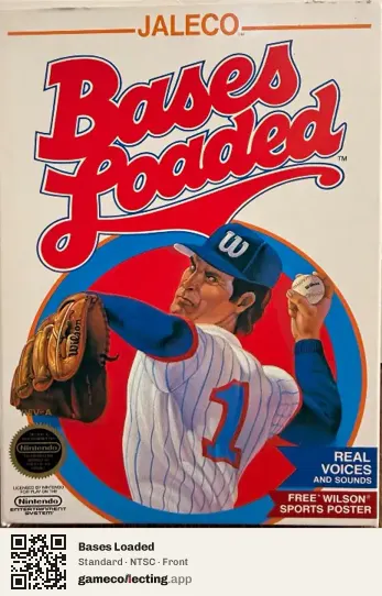 Bases Loaded Nintendo Entertainment System, NTSC box front