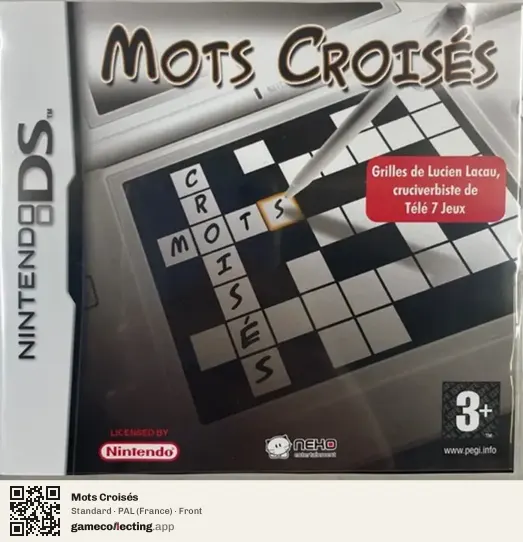 Mots Croisés Nintendo DS, France box front