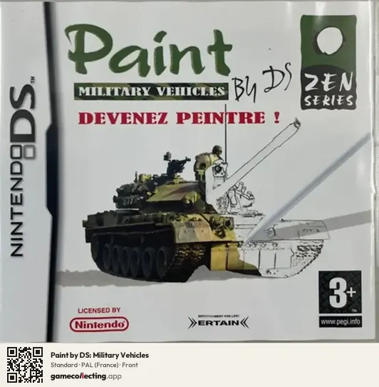 Paint by DS: Military Vehicles Nintendo DS, France box front