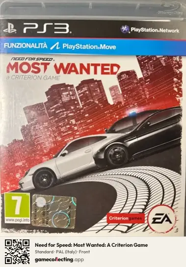 Need for Speed: Most Wanted: A Criterion Game PlayStation 3, Italy box front