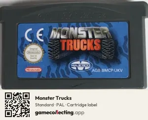 Monster Trucks Game Boy Advance, PAL cartridge label