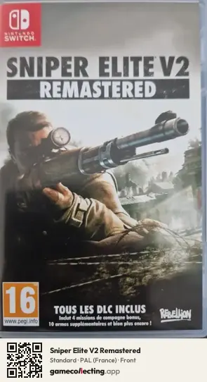 Sniper Elite V2 Remastered Nintendo Switch, France box front