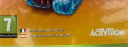 Skylanders: SuperChargers, the PEGI square on its front