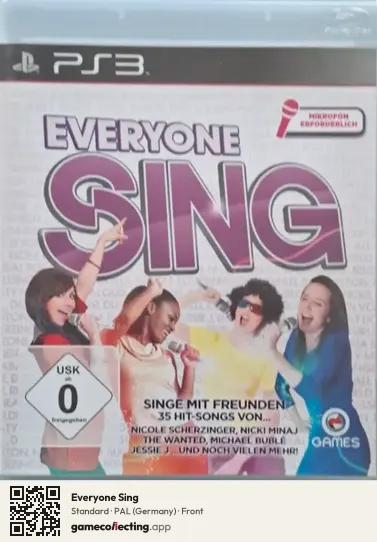 Everyone Sing PlayStation 3, Germany box front
