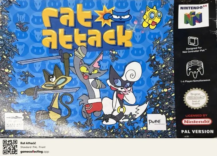Rat Attack! Nintendo 64, PAL box front