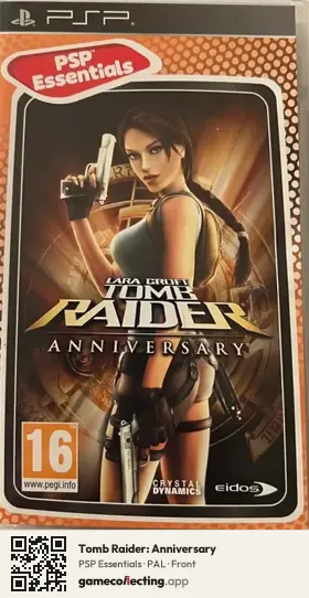 Tomb Raider: Anniversary PlayStation Portable, PAL box front
