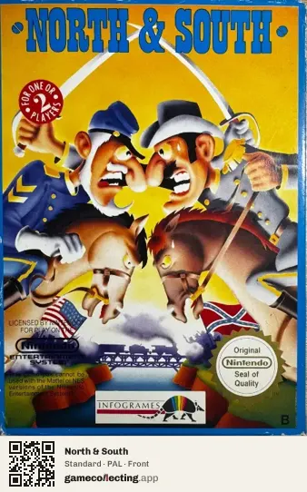 North & South Nintendo Entertainment System, PAL box front