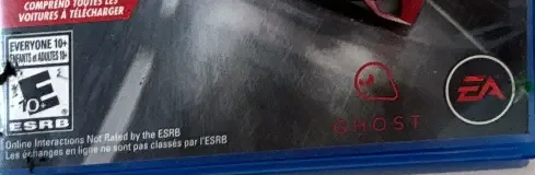 Need for Speed: Rivals, the ESRB box on its front