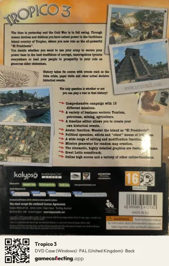 Tropico 3 Computer, United Kingdom box back