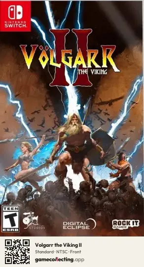 Volgarr the Viking II Nintendo Switch, NTSC box front