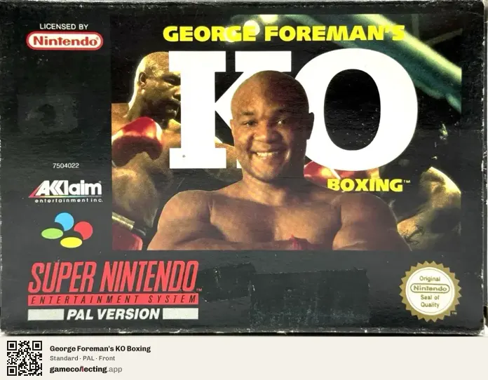 George Foreman's KO Boxing Super Nintendo Entertainment System, PAL box front