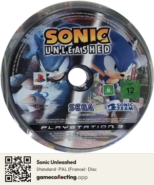 Sonic Unleashed PlayStation 3, PAL disc