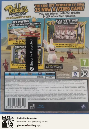 Rabbids Invasion PlayStation 4, France box back
