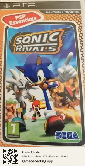 Sonic Rivals PlayStation Portable, France box front