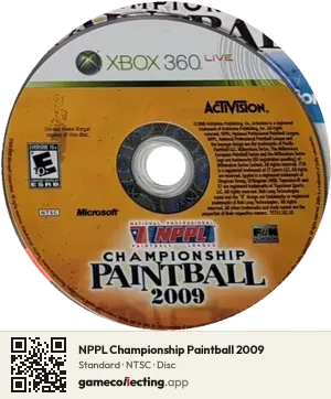NPPL Championship Paintball 2009 Xbox 360, NTSC disc