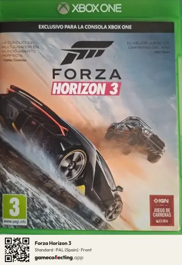 Forza Horizon 3 Xbox One, Spain box front