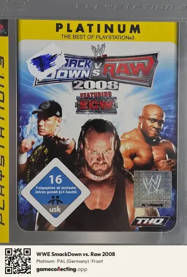 WWE SmackDown vs. Raw 2008 PlayStation 3, Germany box front