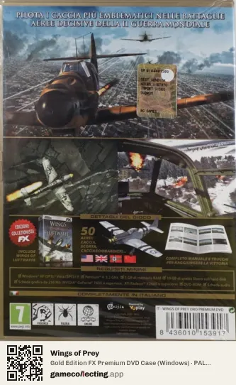 Wings of Prey Computer, Italy box back