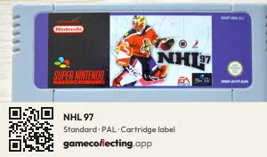 NHL 97 Super Nintendo Entertainment System, PAL cartridge label