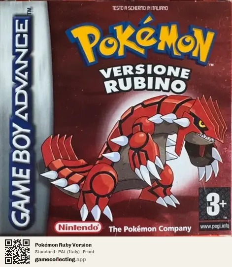 Pokémon Ruby Version Game Boy Advance, Italy box front