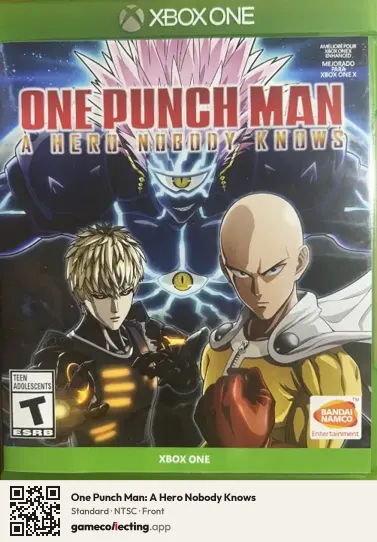 One Punch Man: A Hero Nobody Knows Xbox One, NTSC box front