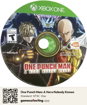 One Punch Man: A Hero Nobody Knows Xbox One, NTSC disc