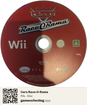 Cars Race-O-Rama Nintendo Wii, PAL disc
