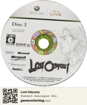 Lost Odyssey Xbox 360, Asia disc