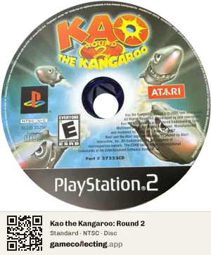 Kao the Kangaroo: Round 2 PlayStation 2, NTSC disc