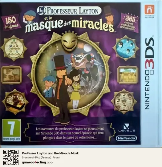 Professor Layton and the Miracle Mask Nintendo 3DS, France box front