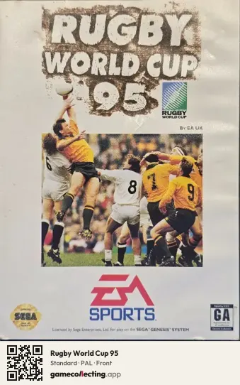 Rugby World Cup 95 Sega Mega Drive / Genesis, PAL box front