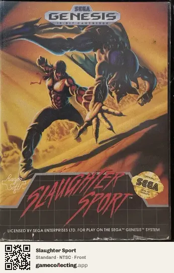 Slaughter Sport Sega Mega Drive / Genesis, NTSC box front