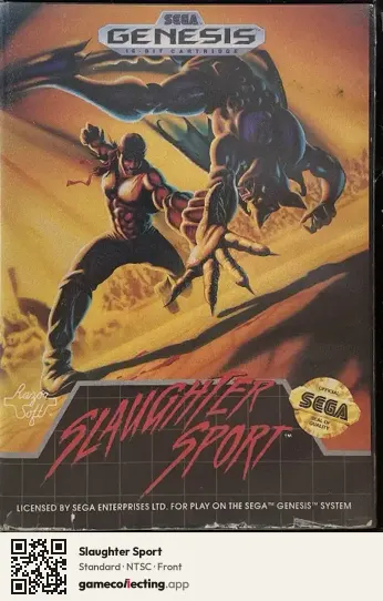 Slaughter Sport Sega Mega Drive / Genesis, NTSC box front