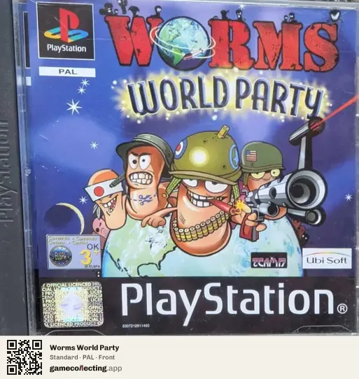 Worms World Party PlayStation, PAL box front