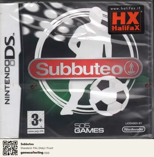 Subbuteo Nintendo DS, Italy box front