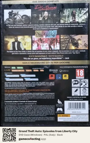 Grand Theft Auto: Episodes from Liberty City Computer, Italy box back
