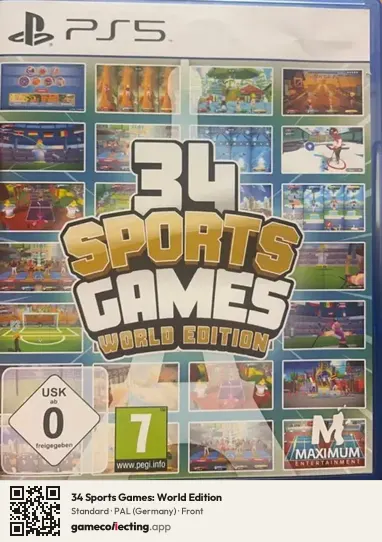 34 Sports Games: World Edition PlayStation 5, Germany box front